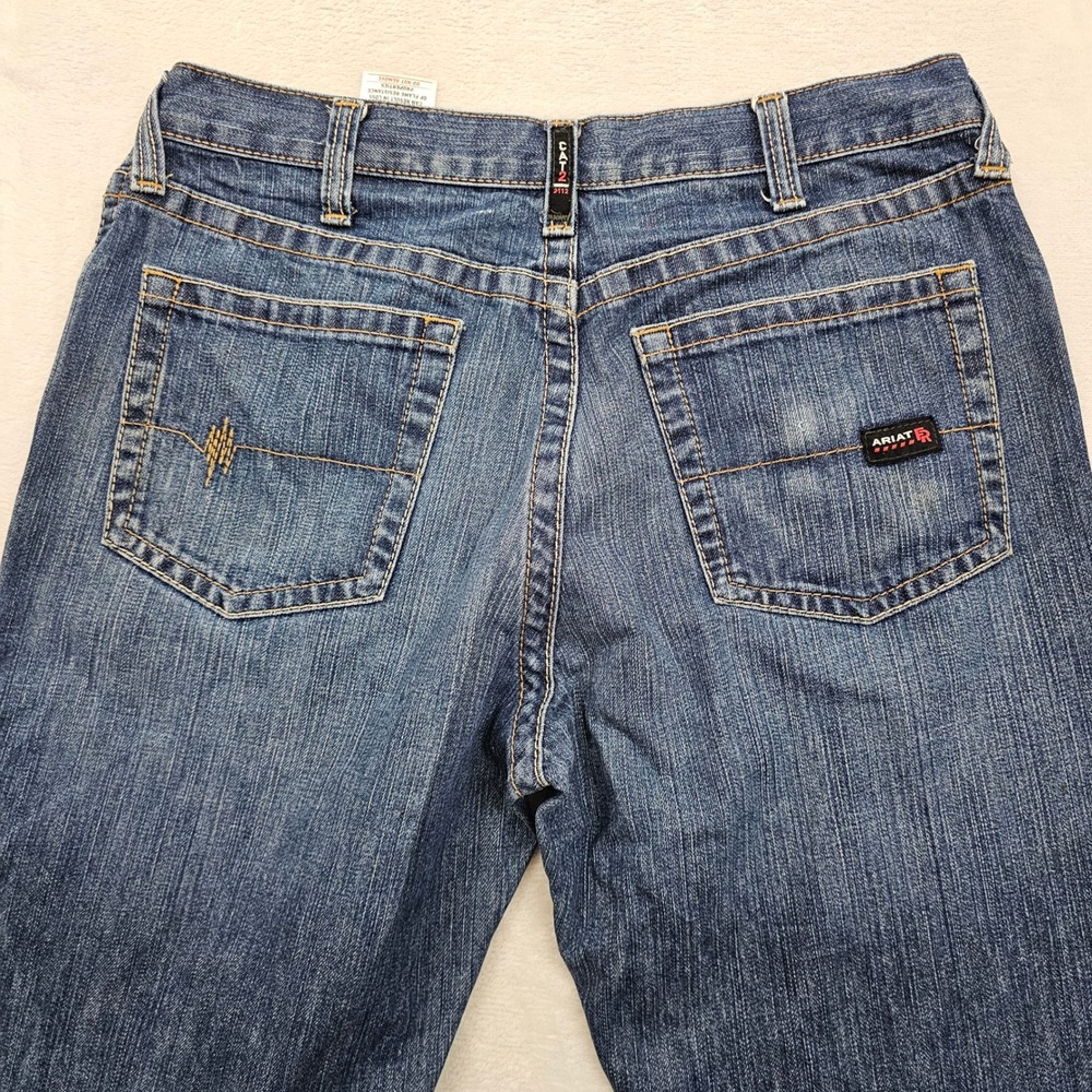 Ariat FR M4 Relaxed Boot Jeans Mens 34x35 Blue Denim Flame Resistant Workwear - Picture 12 of 13
